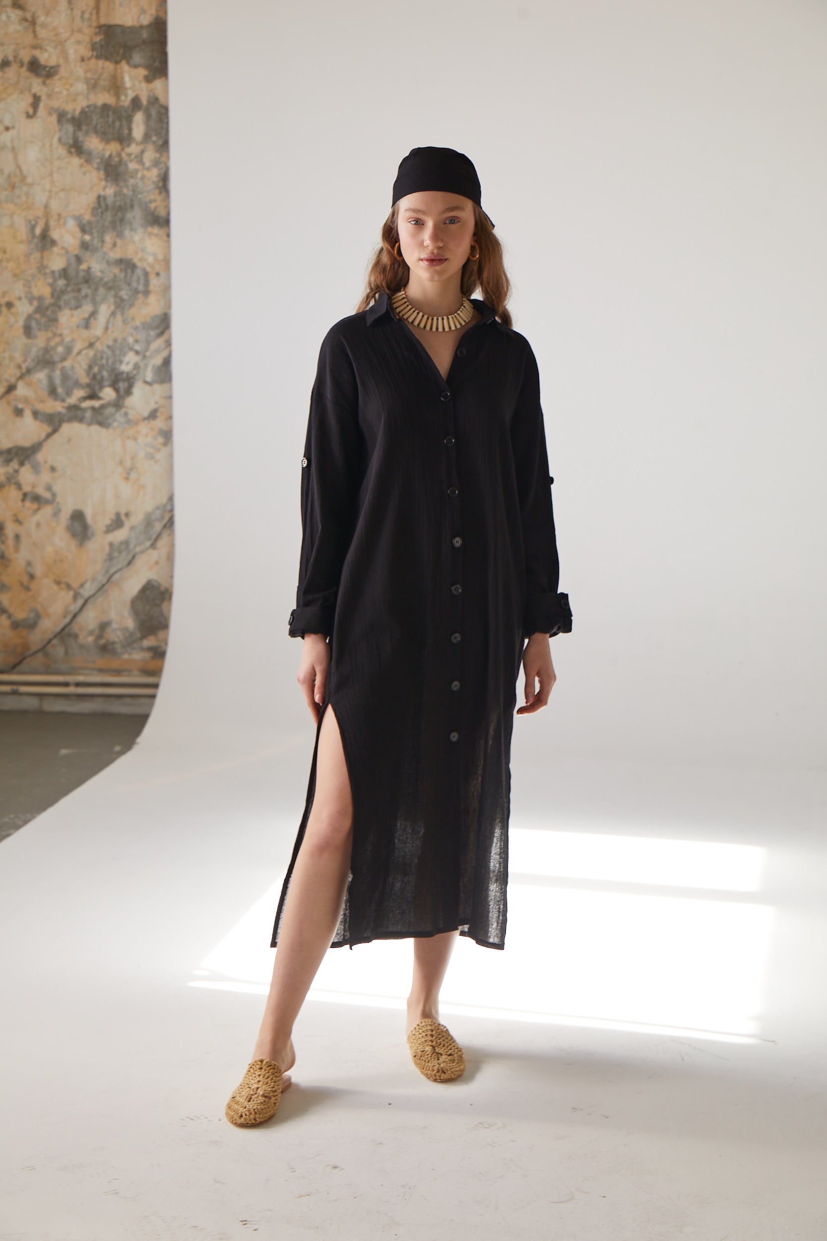 ethnic shirt dress Denvara Classic Shirt Dress