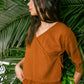 Cinnamon Muslin Wrap Top