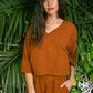 Cinnamon Muslin Wrap Top