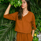 Cinnamon Muslin Wrap Top