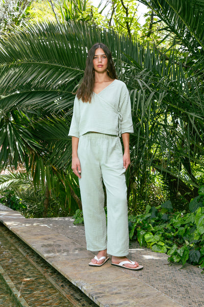 Mint Green Muslin Pant