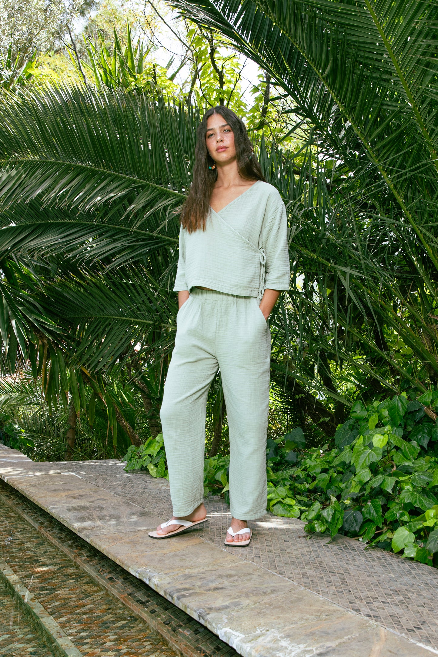 Mint Green Muslin Pant