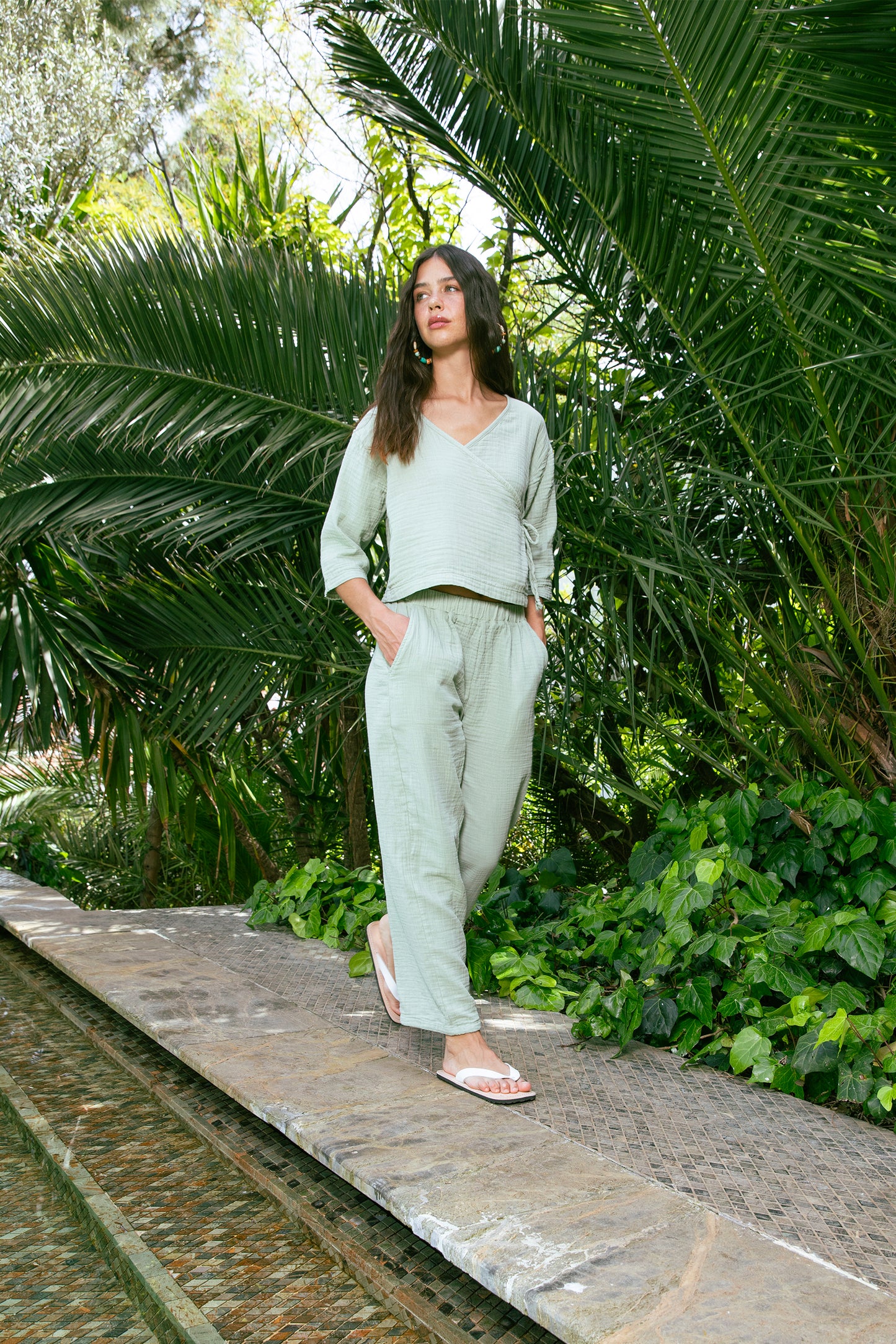 Mint Green Muslin Pant