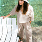 Beige Muslin Pant