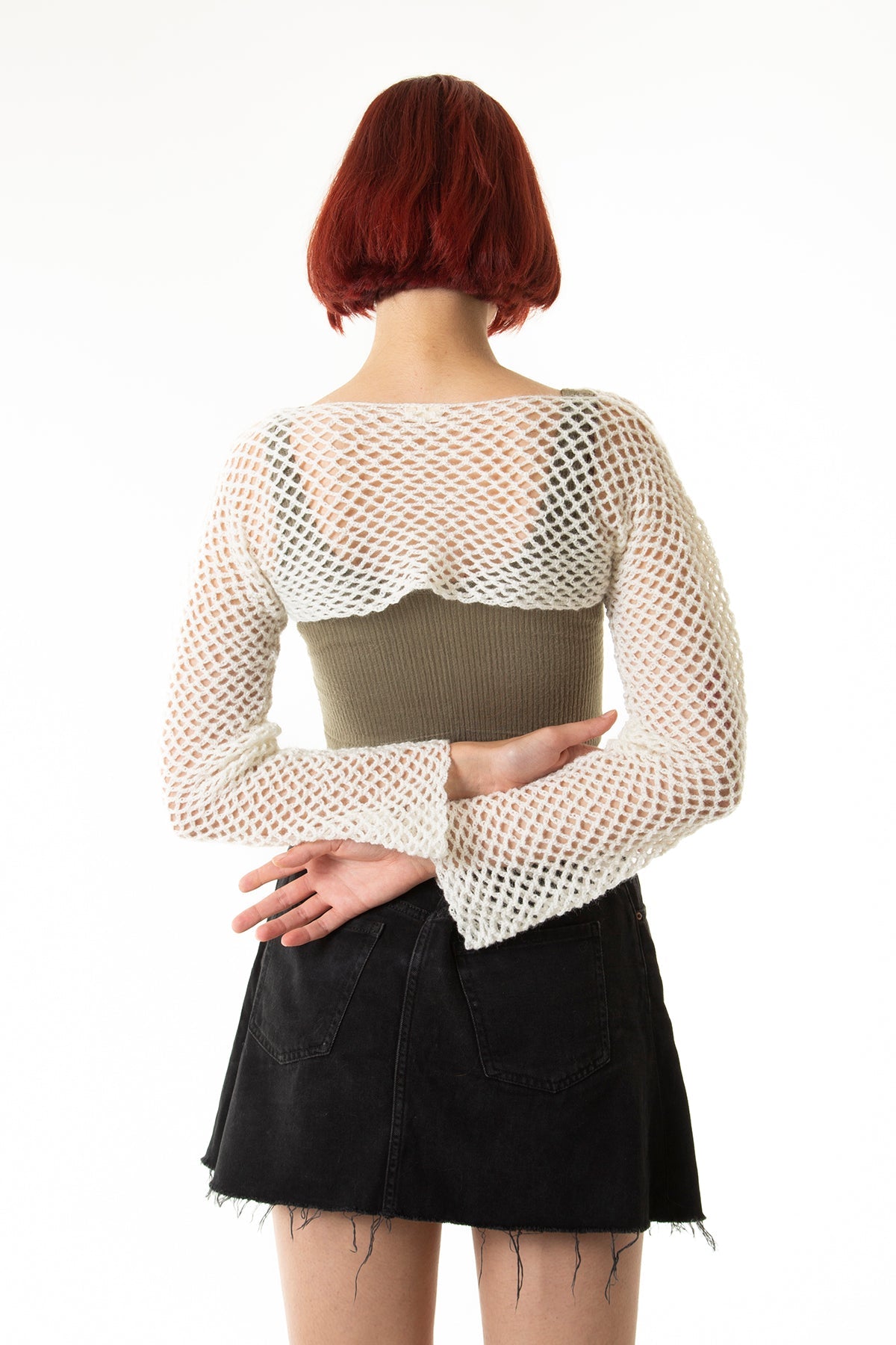 Fish Net Sheer Crochet Bolero