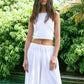 White Gauze Crop