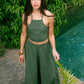 Khaki Gauze Crop