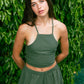 Khaki Gauze Crop